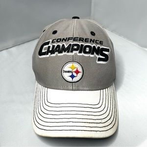 NFL Team apparel Pittsburgh Steelers Conference Champions Hat. One size
